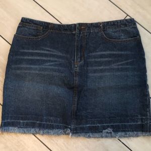 Express - Blue jean mini shirt